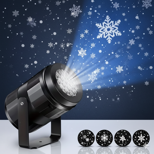 MagicSnow LED Projector™ Holiday Room Transformation